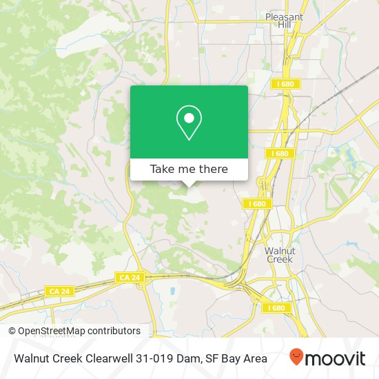Mapa de Walnut Creek Clearwell 31-019 Dam