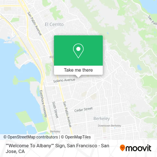 Mapa de ""Welcome To Albany"" Sign