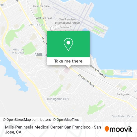 Mills-Peninsula Medical Center map