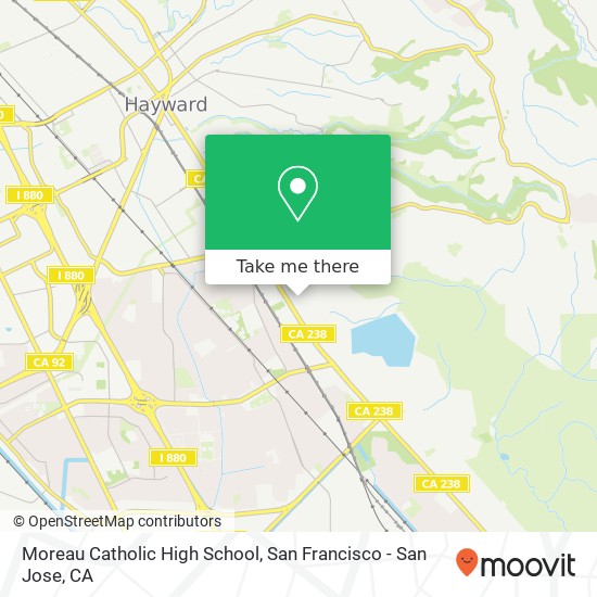 Moreau Catholic High School map