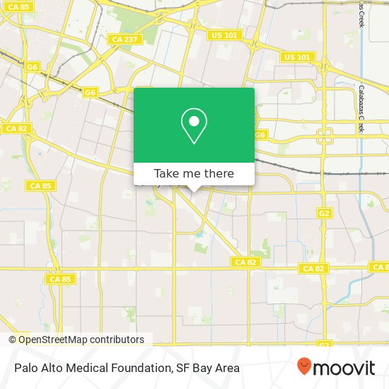 Mapa de Palo Alto Medical Foundation