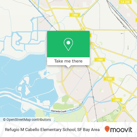 Mapa de Refugio M Cabello Elementary School