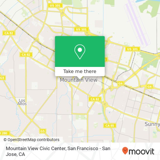 Mountain View Civic Center map