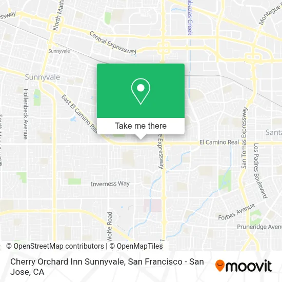 Cherry Orchard Inn Sunnyvale map