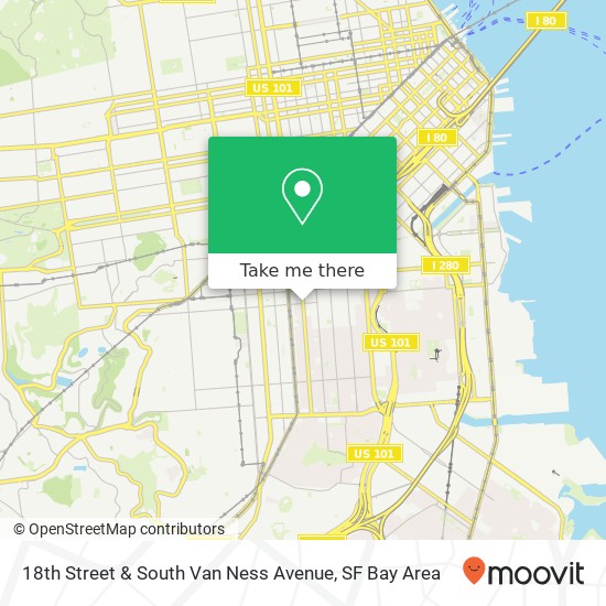 Mapa de 18th Street & South Van Ness Avenue