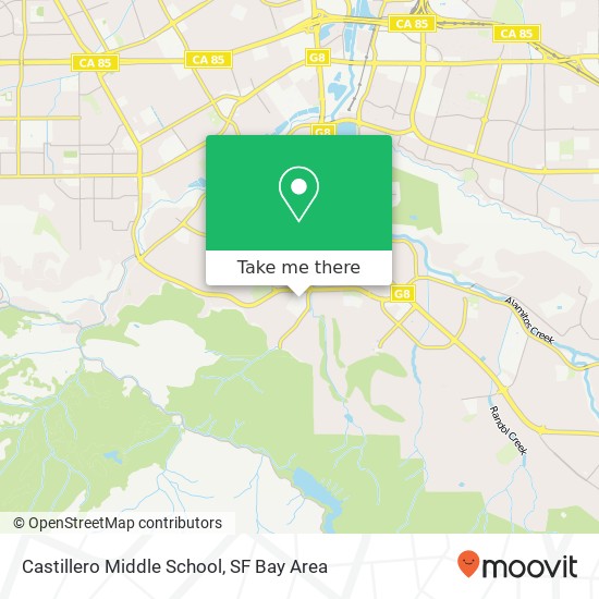 Mapa de Castillero Middle School