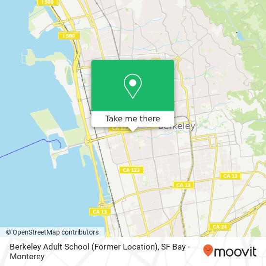 Berkeley Adult School (Former Location) map