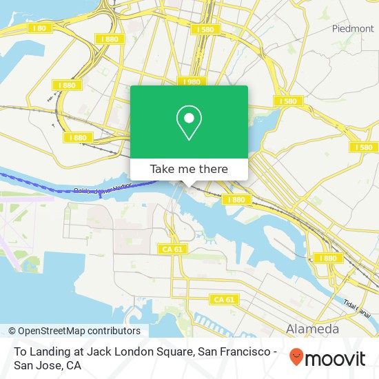 Mapa de To Landing at Jack London Square