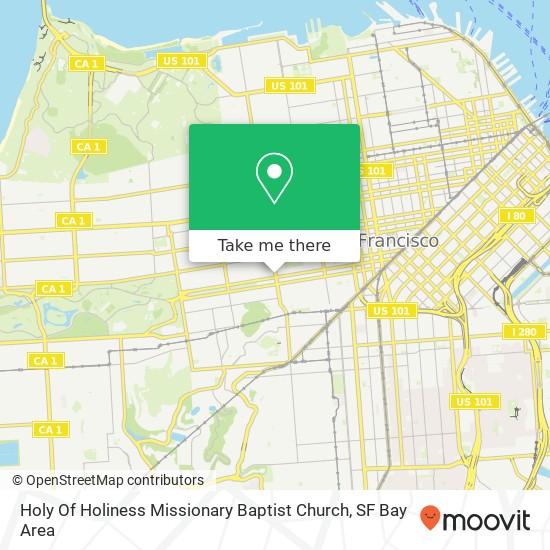 Mapa de Holy Of Holiness Missionary Baptist Church