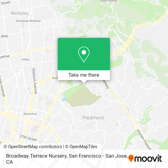 Mapa de Broadway Terrace Nursery