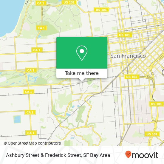 Mapa de Ashbury Street & Frederick Street