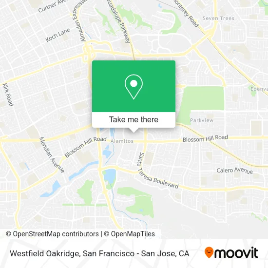 Westfield Oakridge map