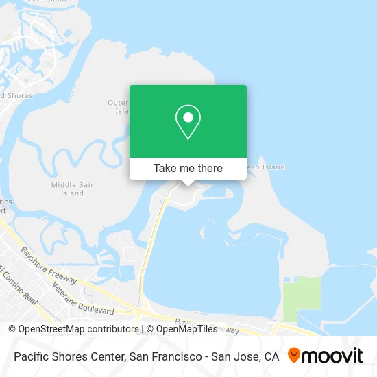 Pacific Shores Center map