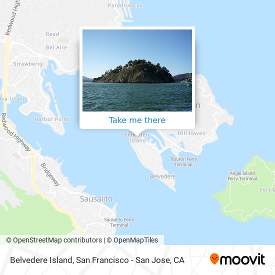 Mapa de Belvedere Island