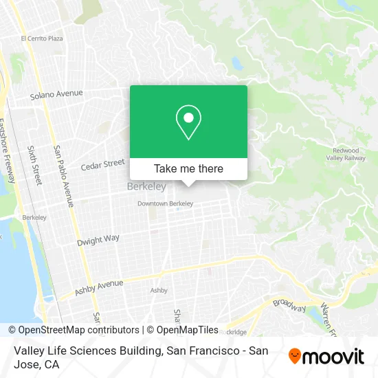 Mapa de Valley Life Sciences Building