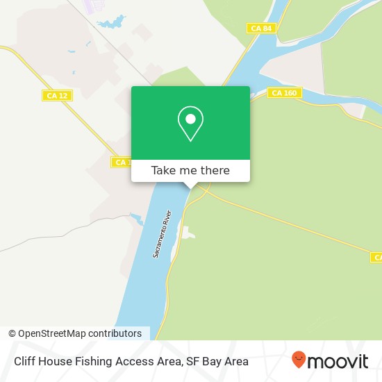 Cliff House Fishing Access Area map