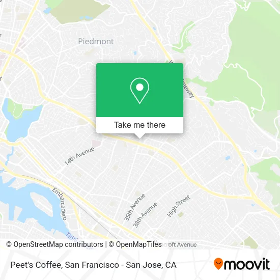 Mapa de Peet's Coffee