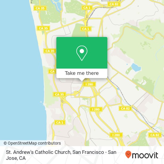 St. Andrew's Catholic Church map