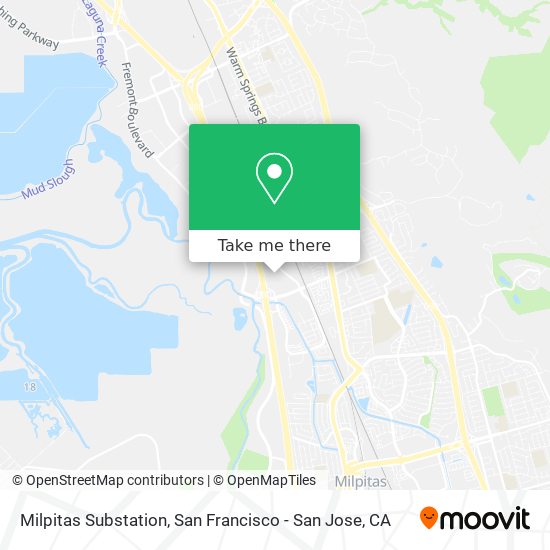 Mapa de Milpitas Substation