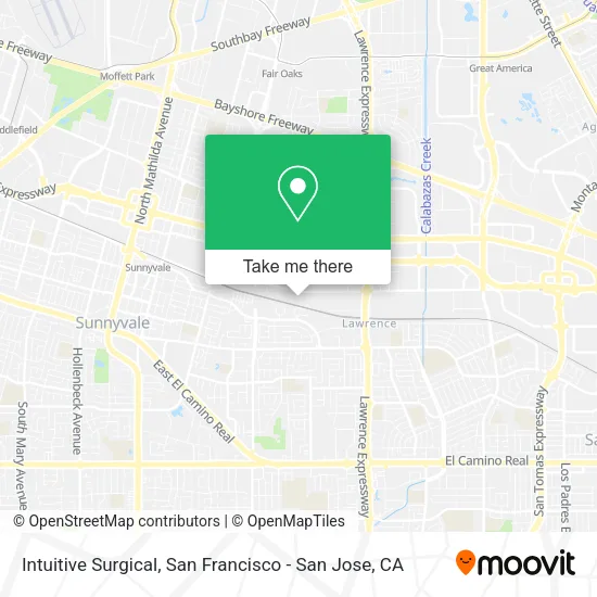 Mapa de Intuitive Surgical