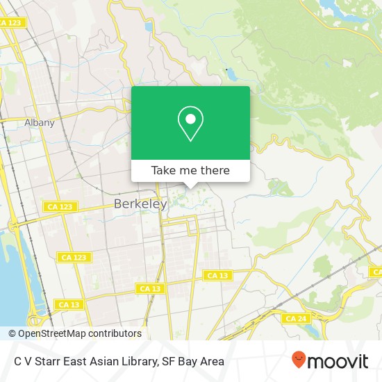 C V Starr East Asian Library map