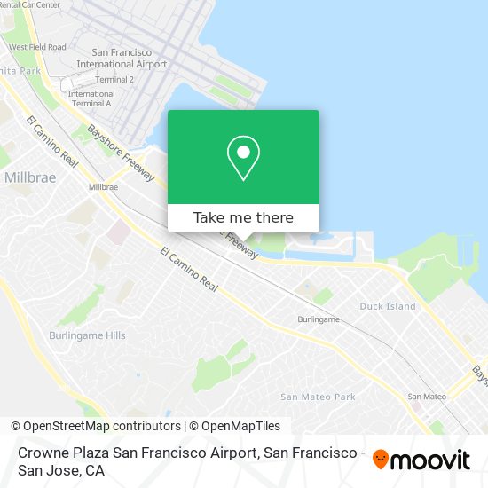 Mapa de Crowne Plaza San Francisco Airport