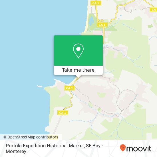 Portola Expedition Historical Marker map