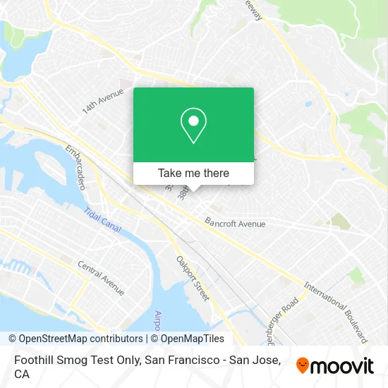 Mapa de Foothill Smog Test Only