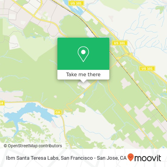 Ibm Santa Teresa Labs map