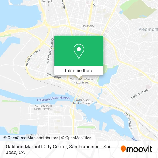 Oakland Marriott City Center map