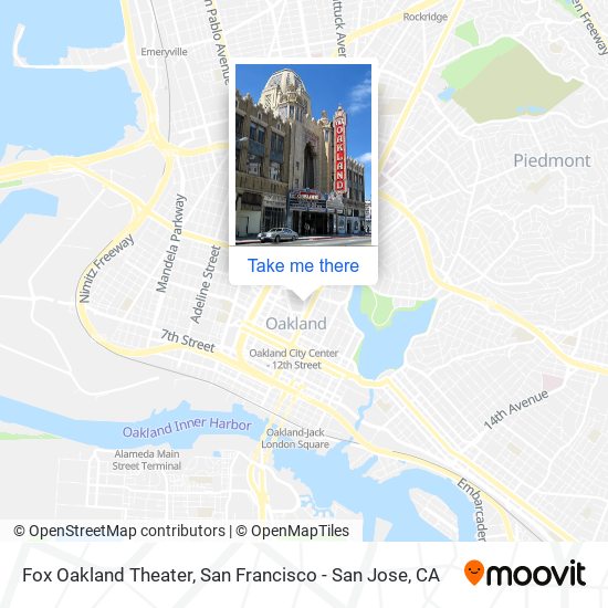 Fox Oakland Theater map