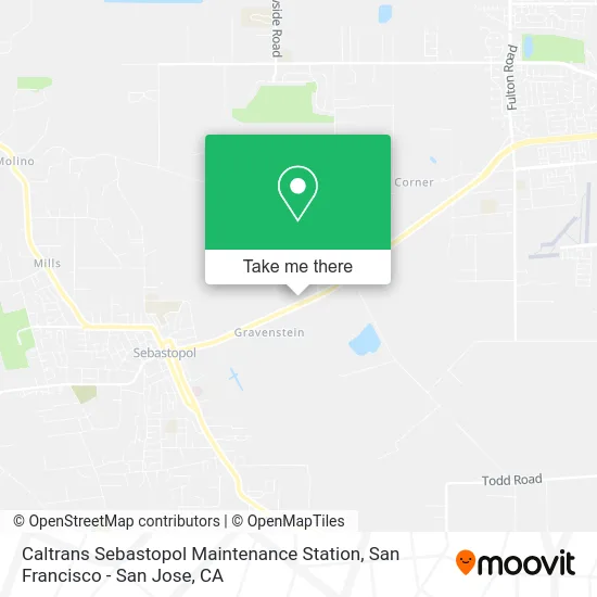 Caltrans Sebastopol Maintenance Station map