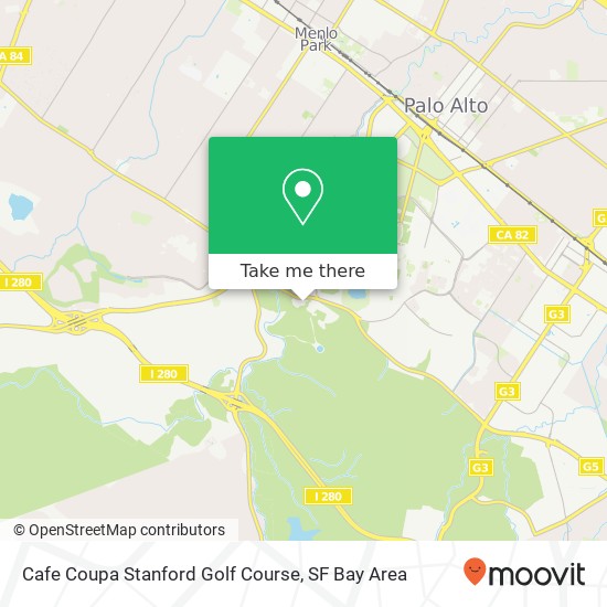 Cafe Coupa Stanford Golf Course map