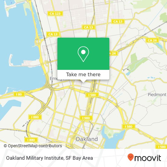Mapa de Oakland Military Institute
