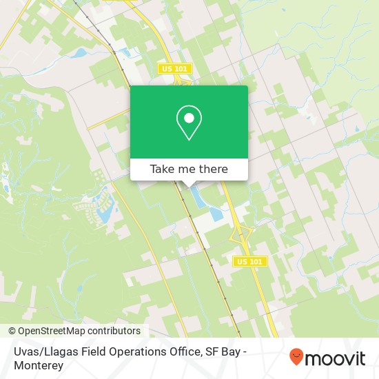 Mapa de Uvas / Llagas Field Operations Office