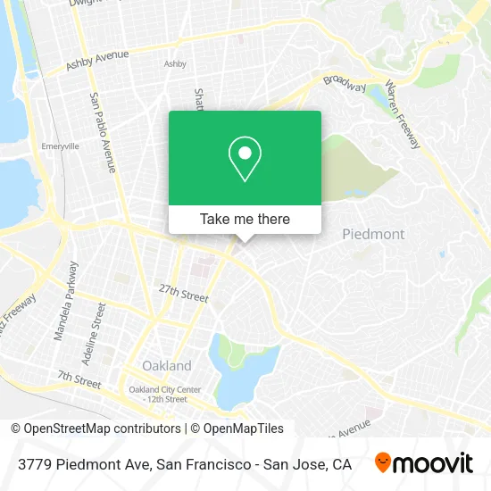 Mapa de 3779 Piedmont Ave