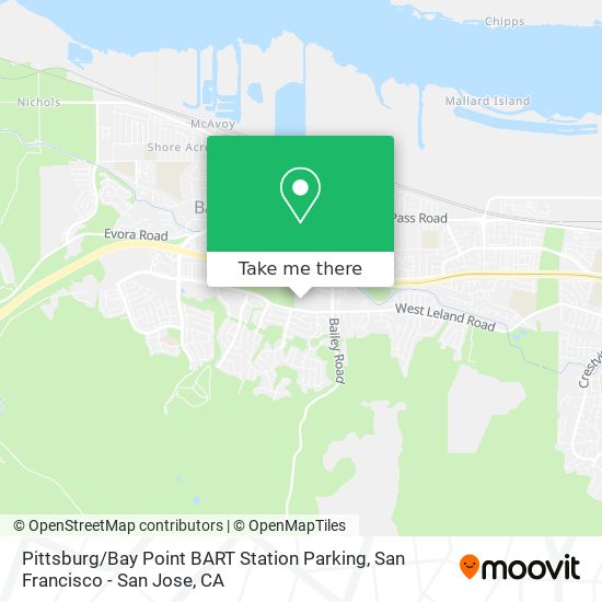 Pittsburg / Bay Point BART Station Parking map