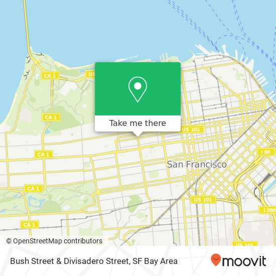 Mapa de Bush Street & Divisadero Street