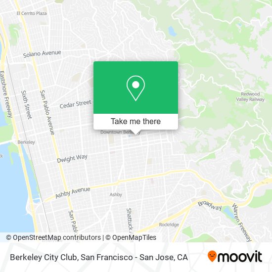 Berkeley City Club map
