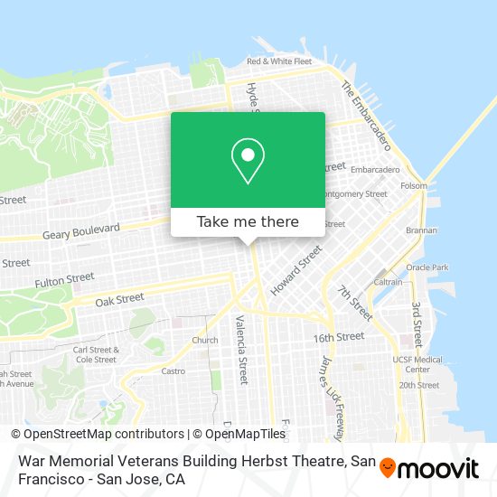 War Memorial Veterans Building Herbst Theatre map