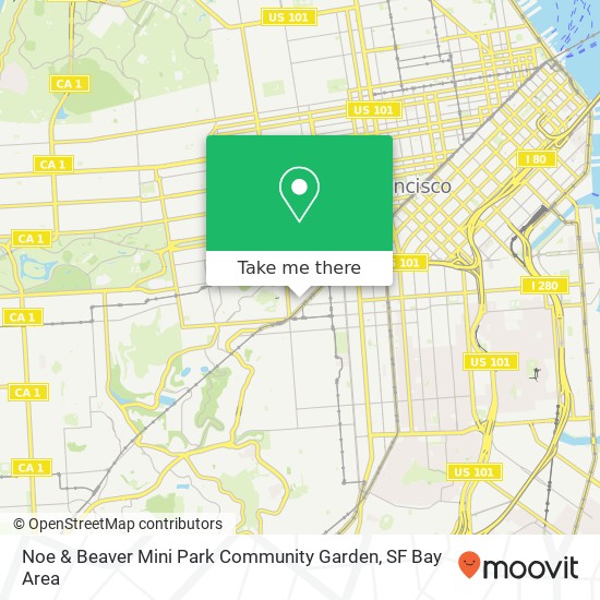 Noe & Beaver Mini Park Community Garden map