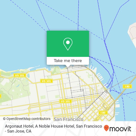 Mapa de Argonaut Hotel, A Noble House Hotel