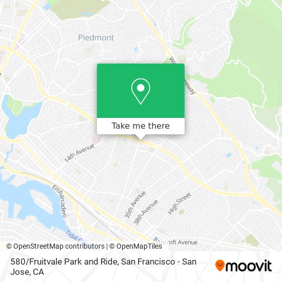 Mapa de 580/Fruitvale Park and Ride