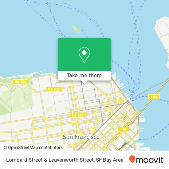Lombard Street & Leavenworth Street map