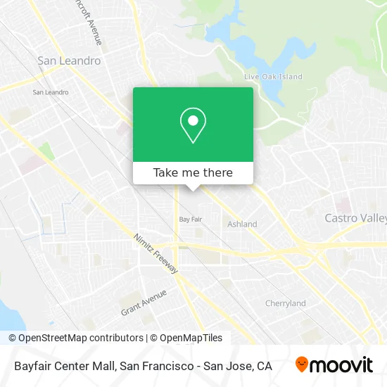 Bayfair Shopping Centre Map How To Get To Bayfair Center Mall In San Leandro By Bart Or Bus?