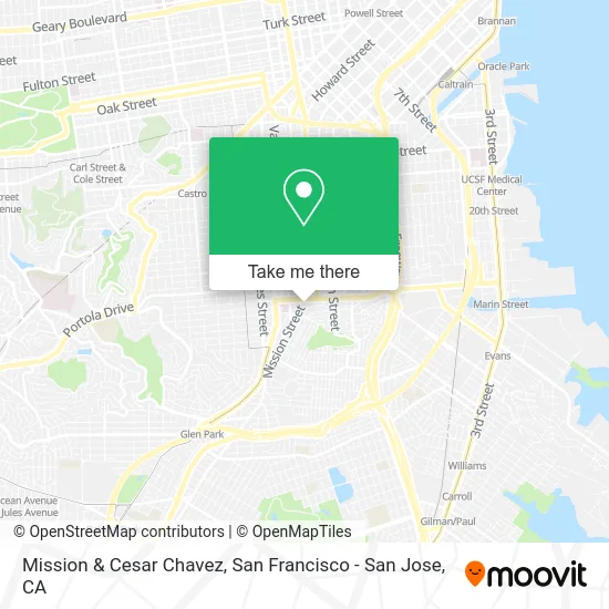 Mission & Cesar Chavez map