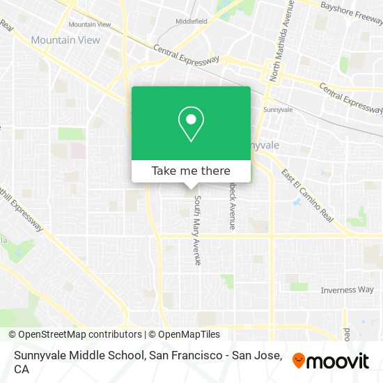 Mapa de Sunnyvale Middle School