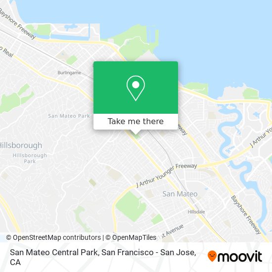 San Mateo Central Park map