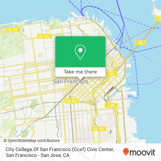 City College Of San Francisco (Ccsf) Civic Center map