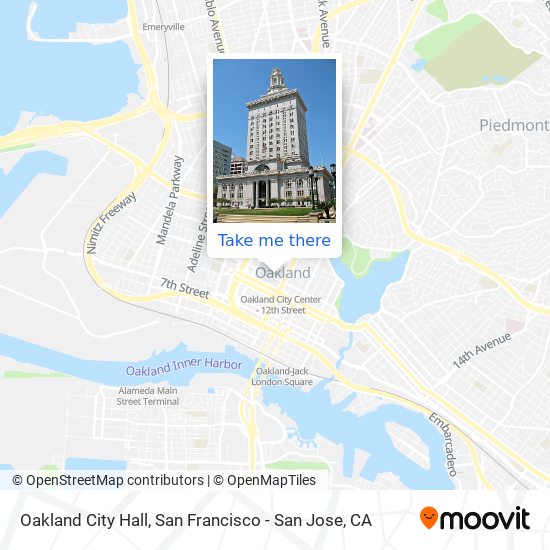 Oakland City Hall map